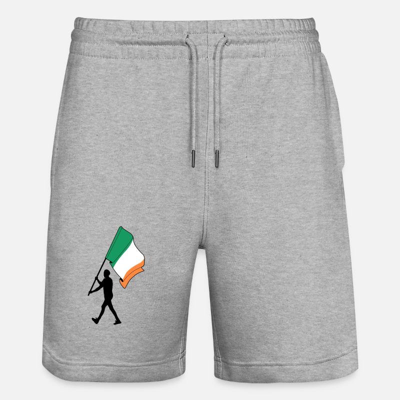 Drapeau Irlande Homme Marche - Short de jogging bio TRAINER Stanley/Stella unisexe - gris chiné