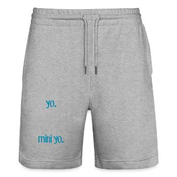 Ich & M Ich - Stanley/Stella Unisex Bio Joggingshorts Trainer  - Grau meliert - Vorne - Nik (191cm) & Marisol (170cm)