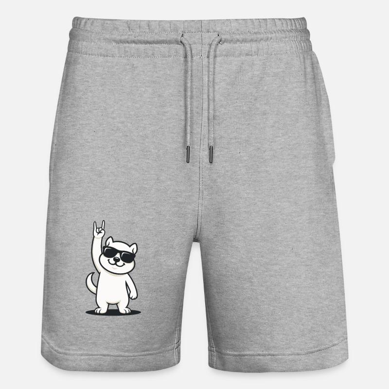 Écureuil à bascule - Short de jogging bio TRAINER Stanley/Stella unisexe - gris chiné