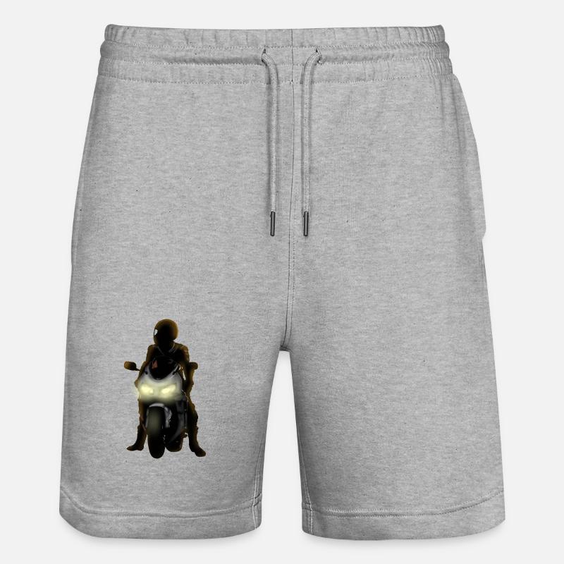 Crépuscule sur la piste de moto - Short de jogging bio TRAINER Stanley/Stella unisexe - gris chiné