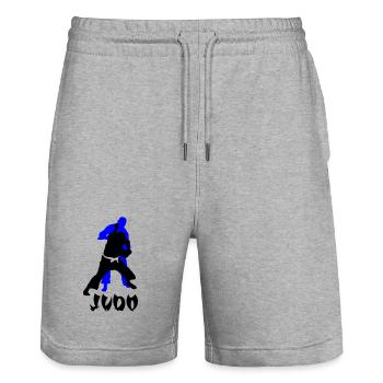 Judo - Short de jogging bio TRAINER Stanley/Stella unisexe - gris chiné - Devant - Nik (191cm) & Marisol (170cm)