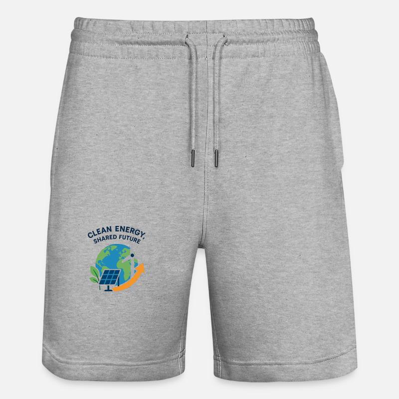 Planète Énergie : Planète d’énergie propre - Short de jogging bio TRAINER Stanley/Stella unisexe - gris chiné