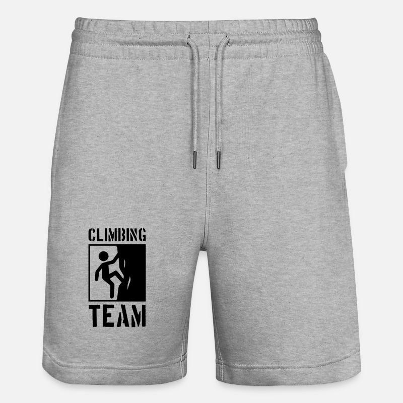 Climbing Team Berge Klettern - Stanley/Stella Unisex Bio Joggingshorts Trainer  - Grau meliert