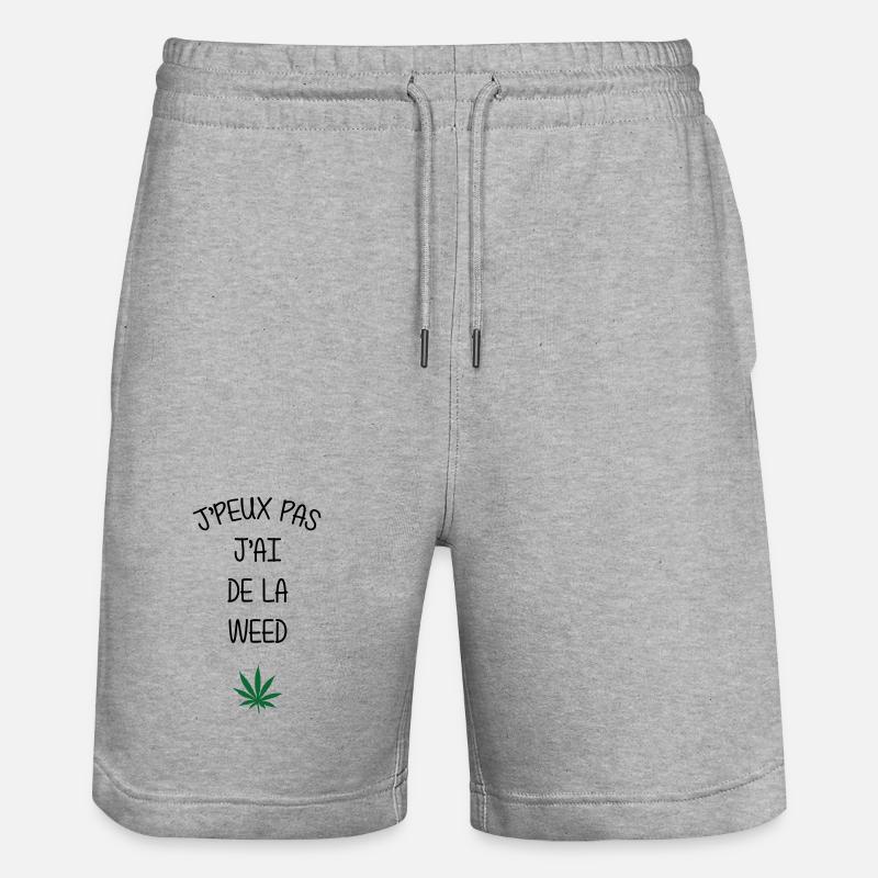 J'peux pas, j'ai de la weed ! - Short de jogging bio TRAINER Stanley/Stella unisexe - gris chiné