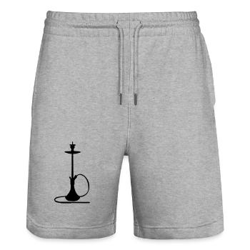 Shisha Silhouette - Short de jogging bio TRAINER Stanley/Stella unisexe - gris chiné - Devant - Nik (191cm) & Marisol (170cm)