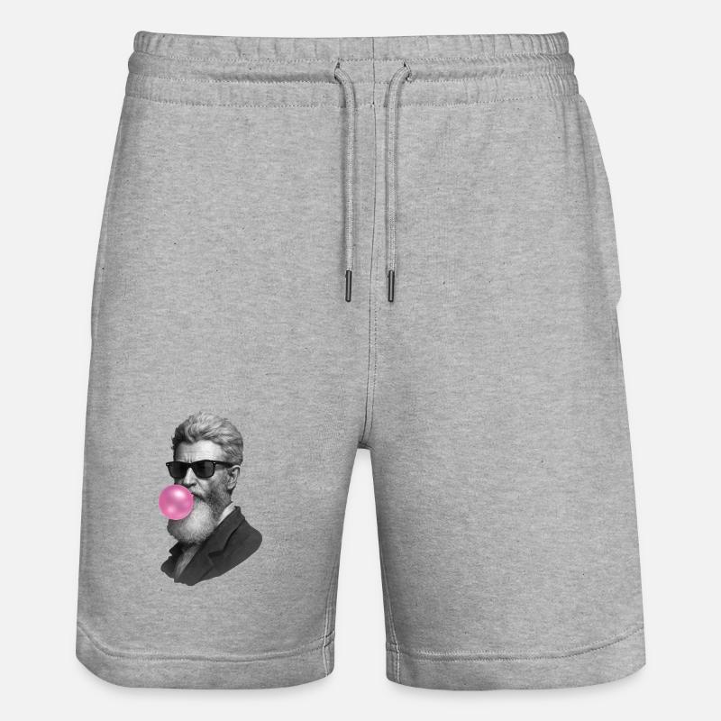 Chewing-gum John Brown. - Short de jogging bio TRAINER Stanley/Stella unisexe - gris chiné