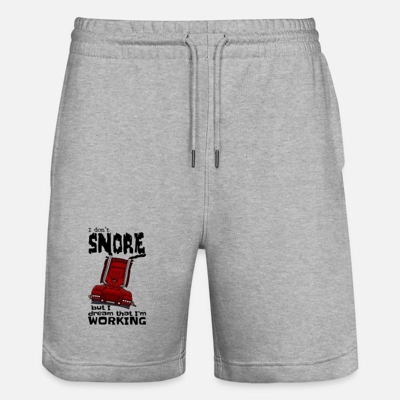 1477_I_dont_Snore-S_TRUCK - Short de jogging bio TRAINER Stanley/Stella unisexe - gris chiné
