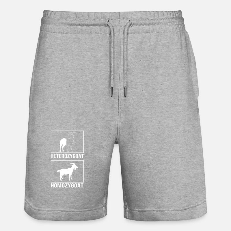 Molecule Structural Formula - Stanley/Stella Trainer Unisex Organic Jogging Shorts - heather grey