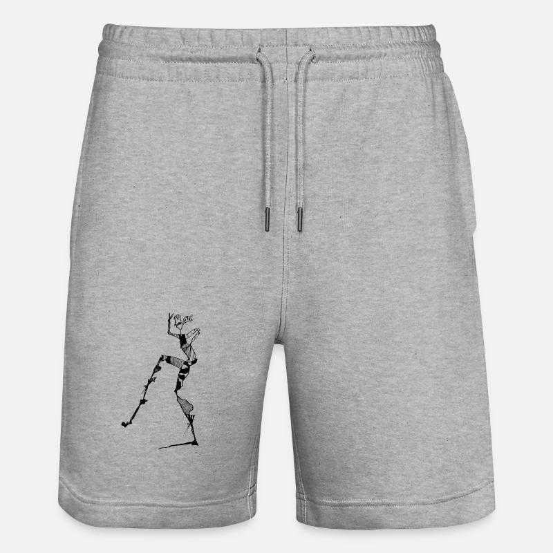 Alien - Stanley/Stella Unisex Bio Joggingshorts Trainer  - Grau meliert