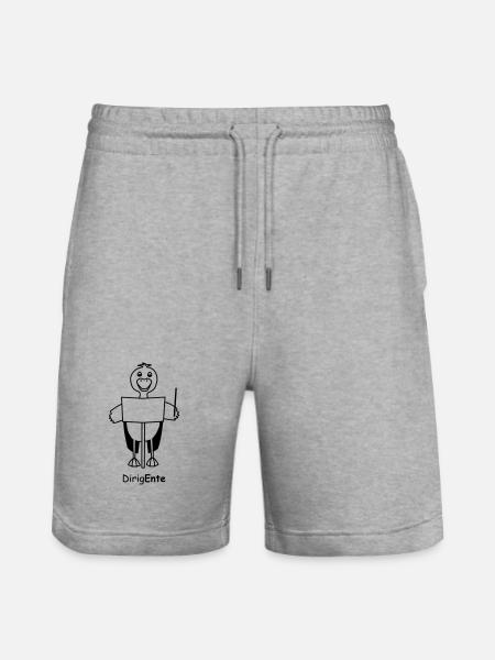 TIB_DirigEnte - Stanley/Stella Unisex Bio Joggingshorts Trainer  - Grau meliert