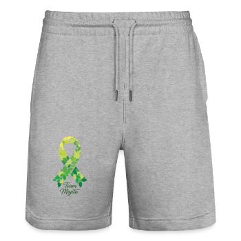 Hen Party Team Mojito Cocktail Bartender - Stanley/Stella Unisex Bio Joggingshorts Trainer  - Grau meliert - Vorne - Nik (191cm) & Marisol (170cm)