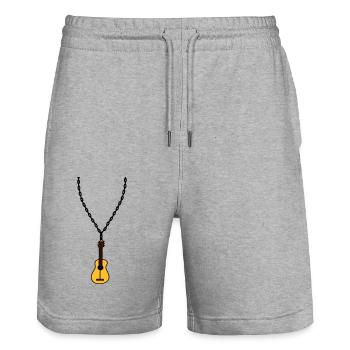 collier bijoux guitare apprendre jouer la chanson cool - Short de jogging bio TRAINER Stanley/Stella unisexe - gris chiné - Devant - Nik (191cm) & Marisol (170cm)