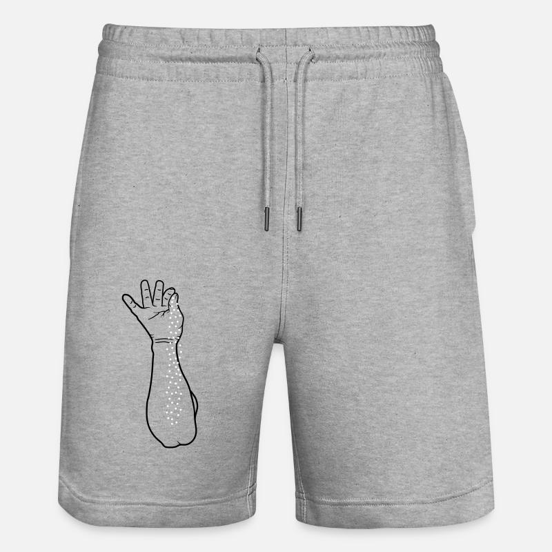 Les doigts dispersent le sel - Short de jogging bio TRAINER Stanley/Stella unisexe - gris chiné