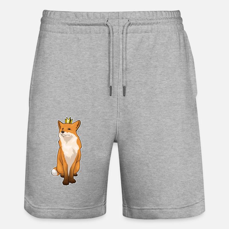 Fox Crown - Stanley/Stella Trainer Unisex Organic Jogging Shorts - heather grey