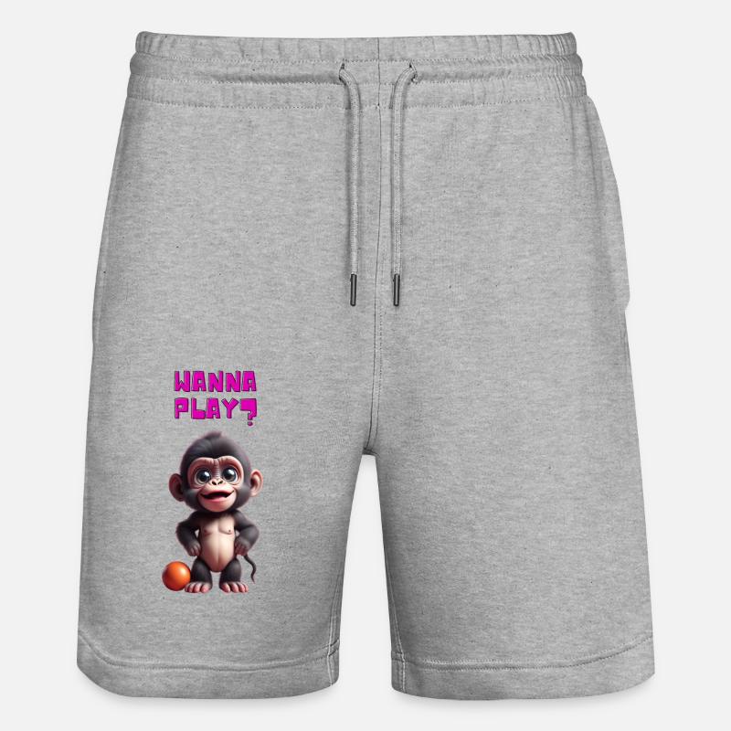 Envie de jouer ? - Short de jogging bio TRAINER Stanley/Stella unisexe - gris chiné