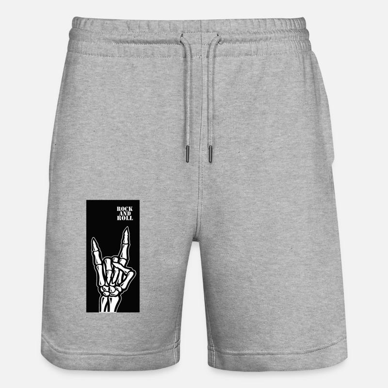 rock and roll - Short de jogging bio TRAINER Stanley/Stella unisexe - gris chiné