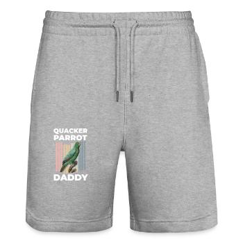 Ara Vögel Schnabel Kakadu - Stanley/Stella Unisex Bio Joggingshorts Trainer  - Grau meliert - Vorne - Nik (191cm) & Marisol (170cm)