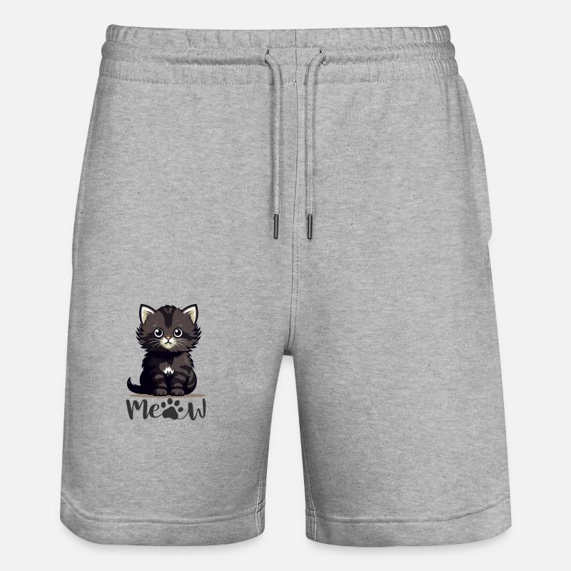 Bébé chat - Short de jogging bio TRAINER Stanley/Stella unisexe - gris chiné