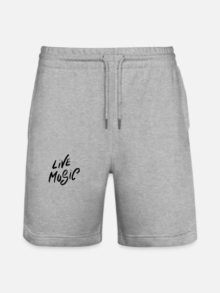 live music! - Stanley/Stella Trainer Unisex Organic Jogging Shorts - heather grey