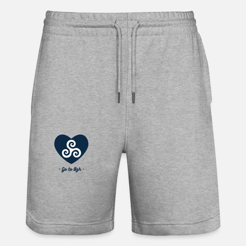 Cœur Triskell Breton - Short de jogging bio TRAINER Stanley/Stella unisexe - gris chiné