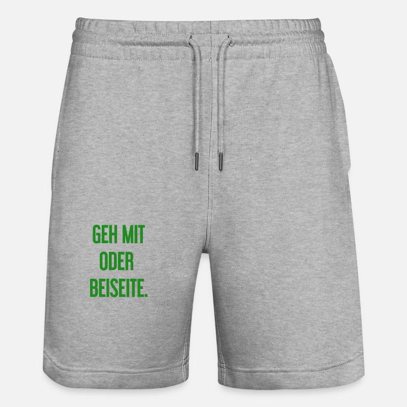 Geh mit oder beiseite - Stanley/Stella Unisex Bio Joggingshorts Trainer  - Grau meliert