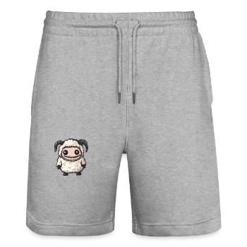 Sheep Halloween Funny Zombie - Stanley/Stella Trainer Unisex Organic Jogging Shorts - heather grey - Front - Nik (191cm) & Marisol (170cm)