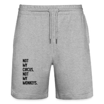 Not my circus, not my monkeys - Stanley/Stella Trainer Unisex Organic Jogging Shorts - heather grey - Front - Nik (191cm) & Marisol (170cm)