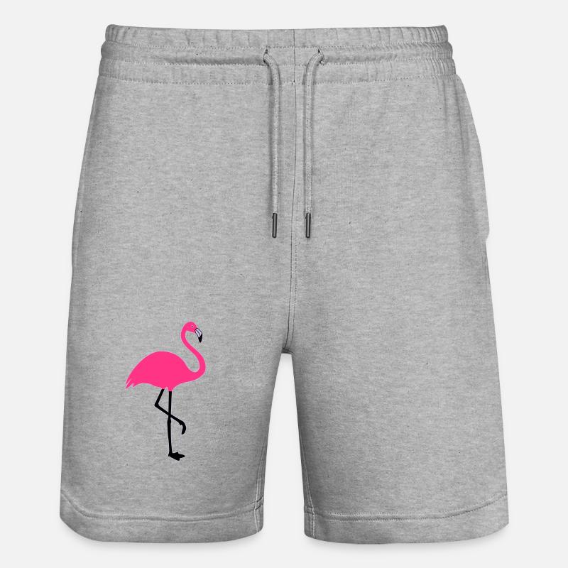 Flamingo Summer Sun Beach - Short de jogging bio TRAINER Stanley/Stella unisexe - gris chiné