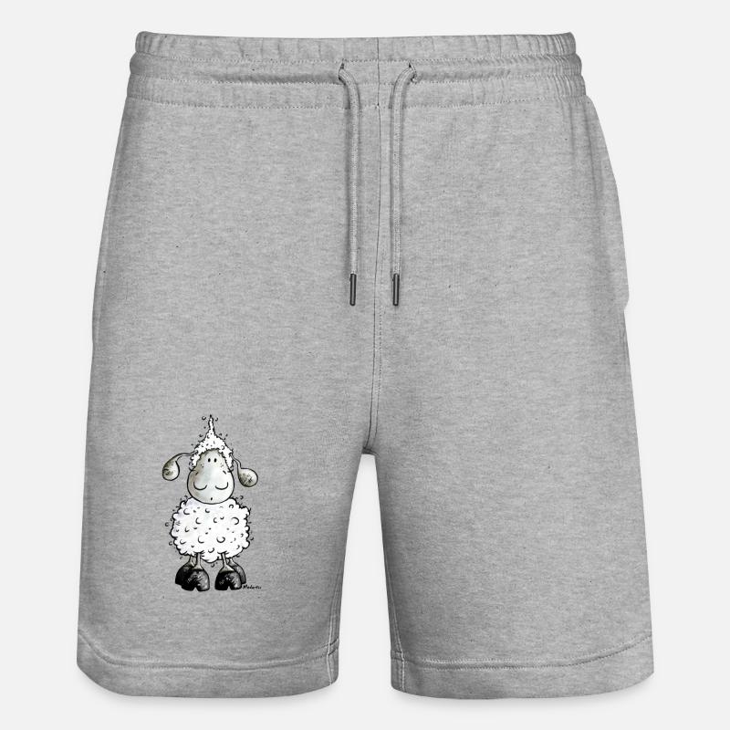 "Mc Wool" - mouton- moutons - Short de jogging bio TRAINER Stanley/Stella unisexe - gris chiné