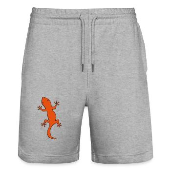 salamander - Stanley/Stella Trainer Unisex Organic Jogging Shorts - heather grey - Front - Nik (191cm) & Marisol (170cm)