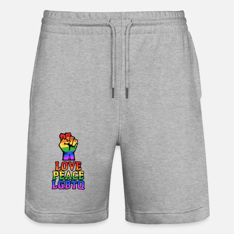 Déclaration LGBT Love Equality Sexuality - Short de jogging bio TRAINER Stanley/Stella unisexe - gris chiné