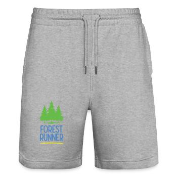 Coureur forestier - Short de jogging bio TRAINER Stanley/Stella unisexe - gris chiné - Devant - Nik (191cm) & Marisol (170cm)