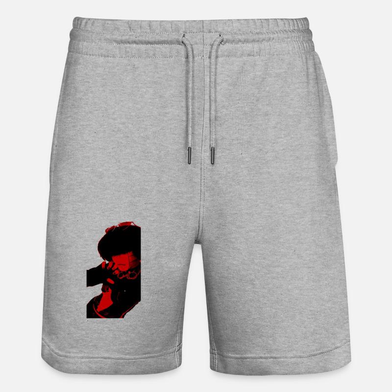 Noir - Short de jogging bio TRAINER Stanley/Stella unisexe - gris chiné