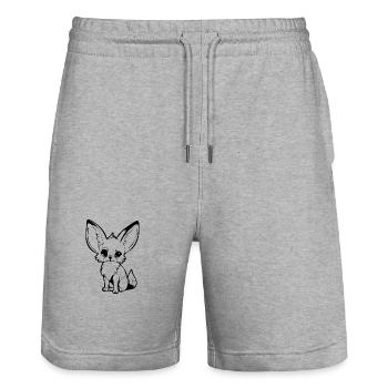 Fennek - Stanley/Stella Unisex Bio Joggingshorts Trainer  - Grau meliert - Vorne - Nik (191cm) & Marisol (170cm)