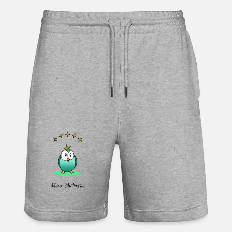 MAITRE. MAÎTRESSE. MERCI. MERCI MAÎTRESSE - Short de jogging bio TRAINER Stanley/Stella unisexe - gris chiné