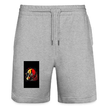 Wein 2 4 - Stanley/Stella Unisex Bio Joggingshorts Trainer  - Grau meliert - Vorne - Nik (191cm) & Marisol (170cm)