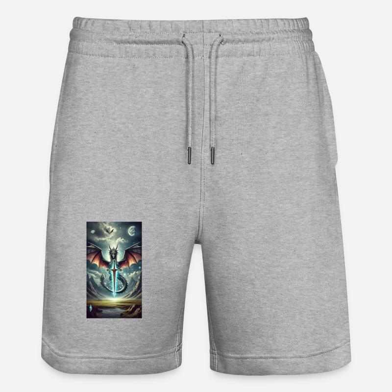Dragon à l’épée céleste - Short de jogging bio TRAINER Stanley/Stella unisexe - gris chiné