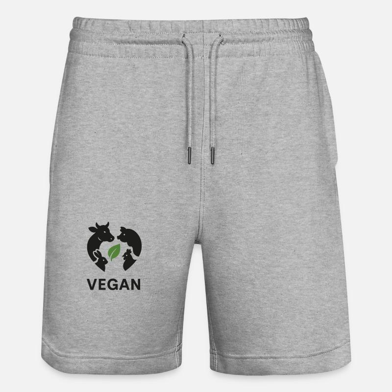 Végétalien - Short de jogging bio TRAINER Stanley/Stella unisexe - gris chiné