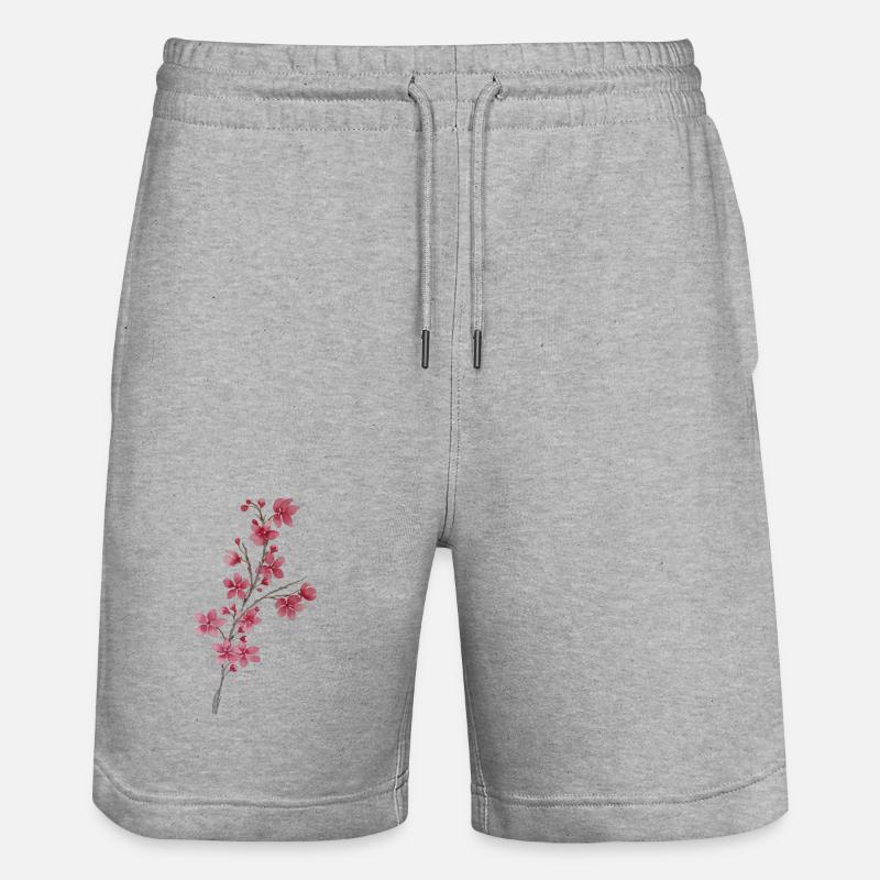 Rameau de cerisier  - Short de jogging bio TRAINER Stanley/Stella unisexe - gris chiné