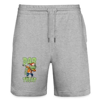Dabbender Zombie Dabbing Dab Dance Hip-Hop Tanz - Stanley/Stella Trainer Unisex Organic Jogging Shorts - heather grey - Front - Nik (191cm) & Marisol (170cm)