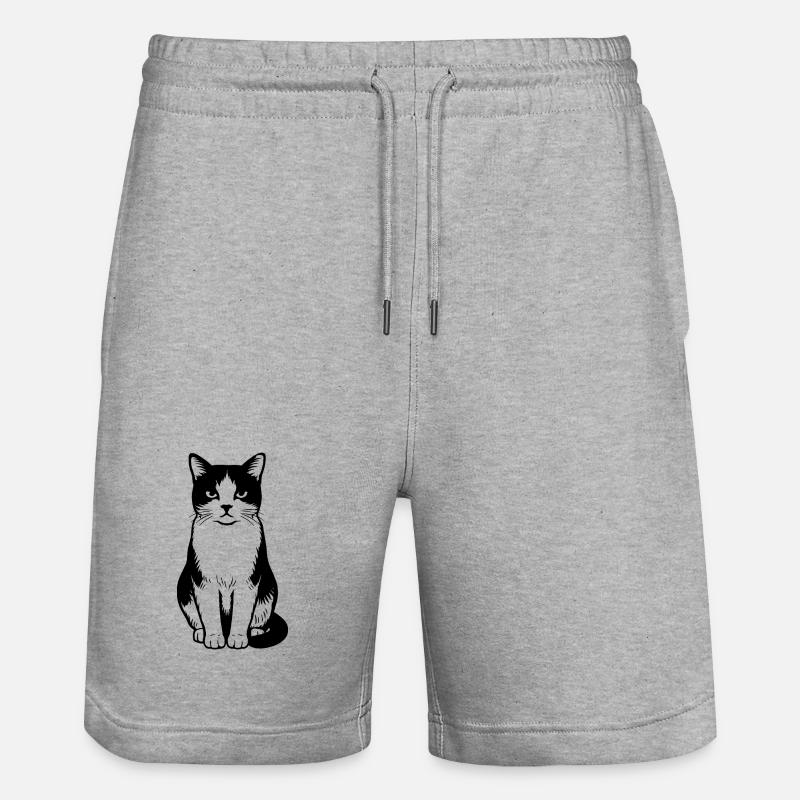 Chat - Short de jogging bio TRAINER Stanley/Stella unisexe - gris chiné