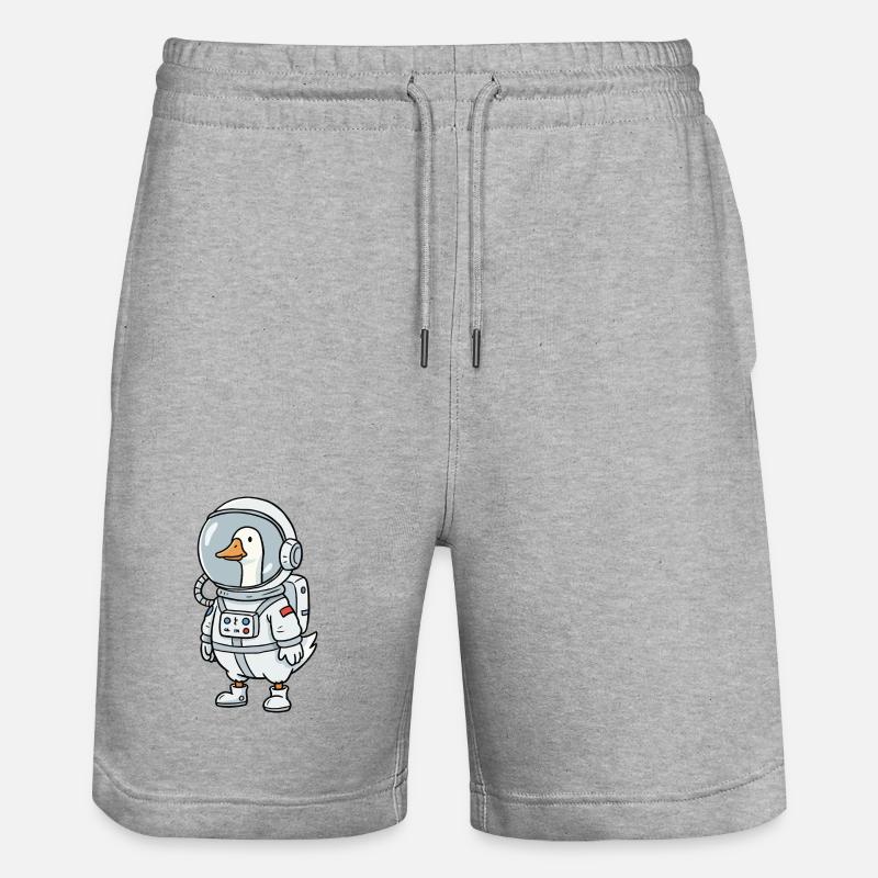 Astronaute de l’Oie de l’Espace - Short de jogging bio TRAINER Stanley/Stella unisexe - gris chiné