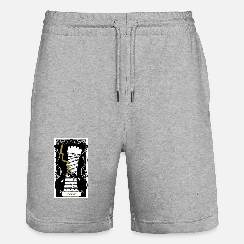 Der Turm - Stanley/Stella Unisex Bio Joggingshorts Trainer  - Grau meliert