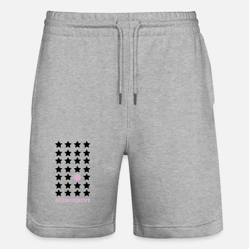 Be Different – Pastel Point Be Different - Stanley/Stella Trainer Unisex Organic Jogging Shorts - heather grey