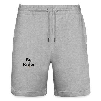 Sei mutig: Klettere mutig - Stanley/Stella Unisex Bio Joggingshorts Trainer  - Grau meliert - Vorne - Nik (191cm) & Marisol (170cm)