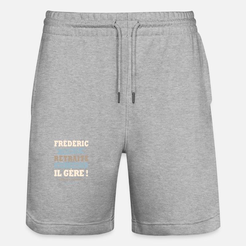Frédéric humour retraite cadeau frederic - Short de jogging bio TRAINER Stanley/Stella unisexe - gris chiné