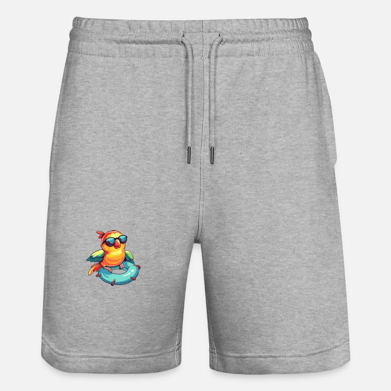 Perroquet Bande Dessinée Cool - Short de jogging bio TRAINER Stanley/Stella unisexe - gris chiné