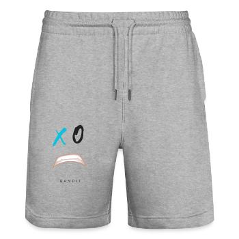 XO Turquoise Bandit - Short de jogging bio TRAINER Stanley/Stella unisexe - gris chiné - Devant - Nik (191cm) & Marisol (170cm)
