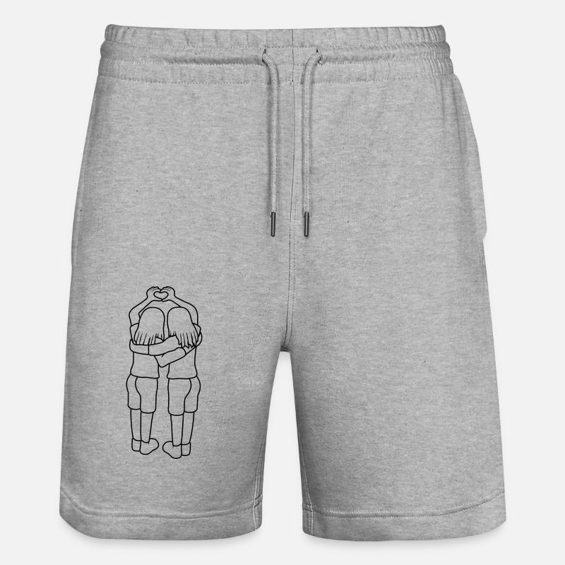 Chers 2 amis - Short de jogging bio TRAINER Stanley/Stella unisexe - gris chiné