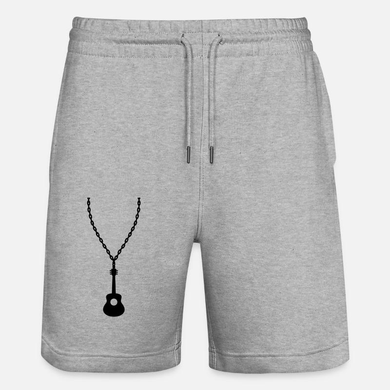 Bijoux Collier Guitariste Guitare - Short de jogging bio TRAINER Stanley/Stella unisexe - gris chiné
